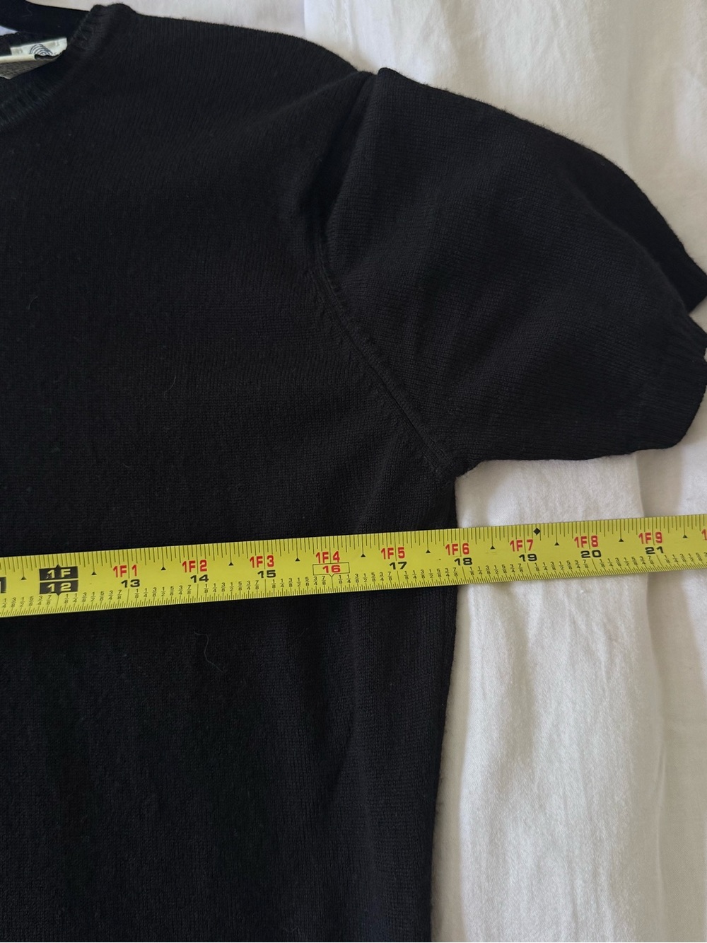 Lord & Taylor Black Merino Wool Crewneck Top - Picture 3 of 3